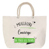 Sac Fête des Mères Mamie Famille Idée Cadeau anniversaire Noël Travail Boulot Métier Départ Retraite Collègue Femme cabas shopping plage