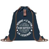 sac a dos homme bleu coton recycle avec pochette idee cadeau utile pour collegue papa ou ami cadeau homme noel anniversaire secret santa ou depart a la retraite sac durable pratique et robuste design sobre et elegant