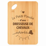 Planche bambou gravée personnalisée femme idée cadeau Fête des Mères apéro 30×20 prénom cuisine plateau fromage anniversaire noel maman mamie