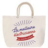 Sac Fête des Mères Mamie Famille Idée Cadeau anniversaire Noël Travail Boulot Métier Départ Retraite Collègue Femme cabas shopping plage
