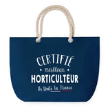 Sac de plage Bleu anse corde Certifié meilleur Horticulteur