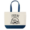 Sac de shopping bleu J'peux pas Kayak Pagayer