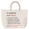 Sac Fête des Mères Mamie Famille Idée Cadeau anniversaire Noël Travail Boulot Métier Départ Retraite Collègue Femme cabas shopping plage