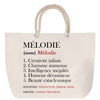 Sac Fête des Mères Mamie Famille Idée Cadeau anniversaire Noël Travail Boulot Métier Départ Retraite Collègue Femme cabas shopping plage