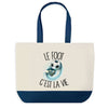 Sac de shopping bleu Foot c'est la Vie