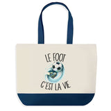 Sac de shopping bleu Foot c'est la Vie