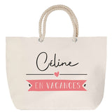 Sac Fête des Mères Mamie Famille Idée Cadeau anniversaire Noël Travail Boulot Métier Départ Retraite Collègue Femme cabas shopping plage