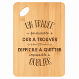 Planche bambou gravée personnalisée homme idée cadeau Fête des Pères apéro 30×20 prénom cuisine plateau fromage anniversaire noel papa papi 