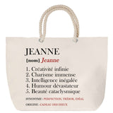 Sac Fête des Mères Mamie Famille Idée Cadeau anniversaire Noël Travail Boulot Métier Départ Retraite Collègue Femme cabas shopping plage