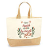 Sac Jute Fête des Mères Fêtes des Pères Mamie Papi Famille Idée Cadeau anniversaire Noël Travail Boulot Métier Départ Retraite Collègue Femme Homme