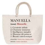 Sac Fête des Mères Mamie Famille Idée Cadeau anniversaire Noël Travail Boulot Métier Départ Retraite Collègue Femme cabas shopping plage