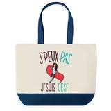 Sac de shopping bleu J'peux pas CESF