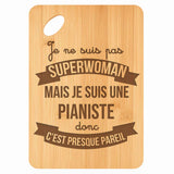 Planche bambou gravée personnalisée femme idée cadeau Fête des Mères apéro 30×20 prénom cuisine plateau fromage anniversaire noel maman mamie