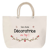 Sac Fête des Mères Mamie Famille Idée Cadeau anniversaire Noël Travail Boulot Métier Départ Retraite Collègue Femme cabas shopping plage