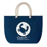 Sac de plage Bleu anse corde Cancer Signe Zodiaque