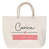 Sac Fête des Mères Mamie Famille Idée Cadeau anniversaire Noël Travail Boulot Métier Départ Retraite Collègue Femme cabas shopping plage