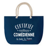 Sac de plage Bleu anse corde Certifiée meilleure Comédienne