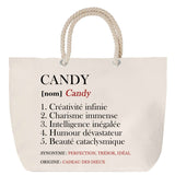 Sac Fête des Mères Mamie Famille Idée Cadeau anniversaire Noël Travail Boulot Métier Départ Retraite Collègue Femme cabas shopping plage