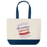 Sac de shopping bleu Webmaster Meilleur du Monde