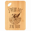 Planche bambou gravée personnalisée femme homme idée cadeau Fête des Mères Fête des Pères apéro papa maman prénom cuisine plateau fromage