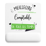 Tapis de souris ergonomique avec repose-poignet, accessoire bureau pour femme et homme, fête des pères, cadeau pas cher, idée cadeau fête des mères, secret santa, départ à la retraite, télétravail et gaming