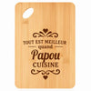 Planche bambou gravée personnalisée homme idée cadeau Fête des Pères apéro 30×20 prénom cuisine plateau fromage anniversaire noel papa papi 