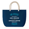 Sac de plage Bleu anse corde Une Styliste Formidable Femme