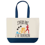 Sac de shopping bleu J'peux pas Triathlon