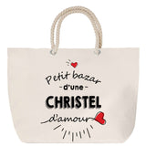 Sac Fête des Mères Mamie Famille Idée Cadeau anniversaire Noël Travail Boulot Métier Départ Retraite Collègue Femme cabas shopping plage