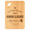 Planche bambou gravée personnalisée femme idée cadeau Fête des Mères apéro 30×20 prénom cuisine plateau fromage anniversaire noel maman mamie