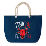 Sac de plage Bleu anse corde J'peux Pas Féria