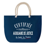 Sac de plage Bleu anse corde Certifiée meilleure Auxiliaire de Justice