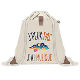 Sac à dos avec pochette J'peux pas Musique