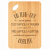 Planche bambou gravée personnalisée homme idée cadeau Fête des Pères apéro 30×20 prénom cuisine plateau fromage anniversaire noel papa papi 