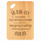 Planche bambou gravée personnalisée homme idée cadeau Fête des Pères apéro 30×20 prénom cuisine plateau fromage anniversaire noel papa papi 