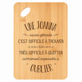 Planche bambou gravée personnalisée femme idée cadeau Fête des Mères apéro 30×20 prénom cuisine plateau fromage anniversaire noel maman mamie