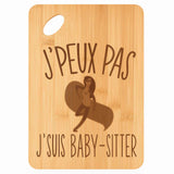 Planche bambou gravée personnalisée femme homme idée cadeau Fête des Mères Fête des Pères apéro papa maman prénom cuisine plateau fromage
