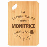 Planche bambou gravée personnalisée femme idée cadeau Fête des Mères apéro 30×20 prénom cuisine plateau fromage anniversaire noel maman mamie
