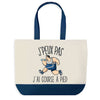 Sac de shopping bleu J'peux pas Course à Pied