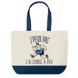 Sac de shopping bleu J'peux pas Course à Pied