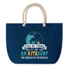 Sac de plage Bleu anse corde Kitesurf Légende Humour Geek