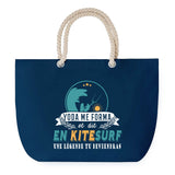 Sac de plage Bleu anse corde Kitesurf Légende Humour Geek