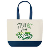 Sac de shopping bleu J'peux pas Vegan Verdion