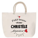 Sac Fête des Mères Mamie Famille Idée Cadeau anniversaire Noël Travail Boulot Métier Départ Retraite Collègue Femme cabas shopping plage