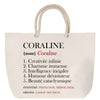 Sac Fête des Mères Mamie Famille Idée Cadeau anniversaire Noël Travail Boulot Métier Départ Retraite Collègue Femme cabas shopping plage