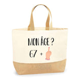 Sac Jute Fête des Mères Fêtes des Pères Mamie Papi Famille Idée Cadeau anniversaire Noël Travail Boulot Métier Départ Retraite Collègue Femme Homme
