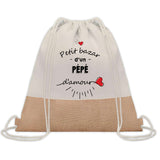 Sac Fête des Pères Papi Papa Cadeau anniversaire Noël Travail Boulot Métier Départ Retraite Collègue Homme cabas shopping plage