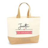 Sac Jute Fête des Mères Fêtes des Pères Mamie Papi Famille Idée Cadeau anniversaire Noël Travail Boulot Métier Départ Retraite Collègue Femme Homme