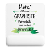 Tapis de souris ergonomique avec repose-poignet, accessoire bureau pour femme et homme, fête des pères, cadeau pas cher, idée cadeau fête des mères, secret santa, départ à la retraite, télétravail et gaming