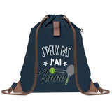 sac a dos bleu coton recycle avec pochette idee cadeau originale pour collegue ami prof ou membre de la famille cadeau mixte noel anniversaire secret santa ou depart au travail sac leger pratique et ecologique design breton moderne